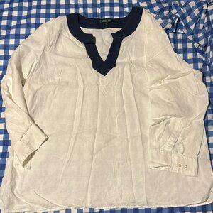 Ralph Lauren white linen tunic